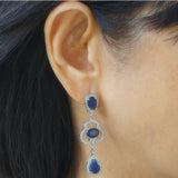 London Blue Topaz Silver Dangles
