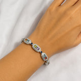 Blue Sapphire Silver Bracelet