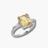 Citrine silver ring