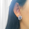 gemstone earrings, silver earrigs