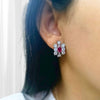 gemstone earrings, silver earrigs