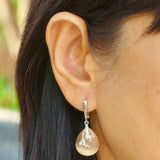 Cat-Eye Silver Earrings