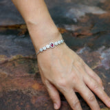 Sterling Silver Ruby Bracelet