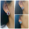gemstone earrings, silver earrigs