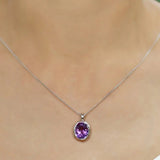 Amethyst Sterling Silver Pendant