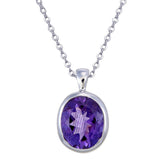 Amethyst Sterling Silver Pendant