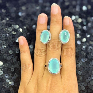 aqua agate jewelry, silver jewelry for women