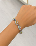 Blue Sapphire Silver Bracelet