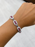 Blue Sapphire Silver Bracelet