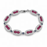 Blue Sapphire Silver Bracelet