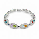 Blue Sapphire Silver Bracelet