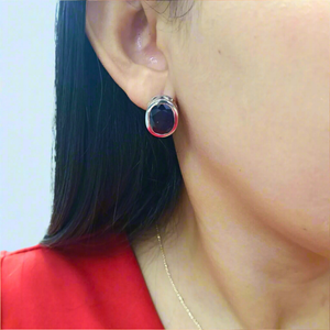 Blue Sapphire Ring & Earring Set