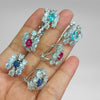 gemstone earrings, silver earrigs