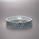 london blue topaz sterling silver bracelet