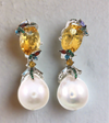 Freshwater Pearl & Multi Gemstone Earrings