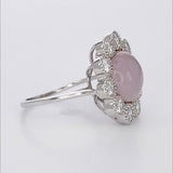 Rose Agate Silver Ring