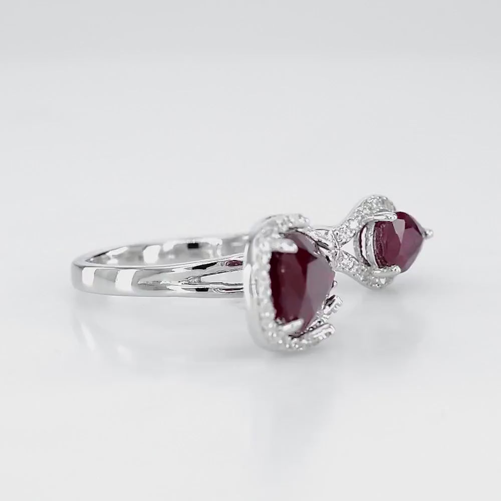 4 Carat Natural Ruby Ring - 925 Sterling Silver Jewelry – Anshi Online ...