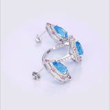 blue topaz ring, blue topaz earrings, silver earring, silver ring, silver jewelry, silver gemstone jewelry