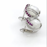 Opal Earrings Sterling Silver