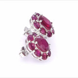 ruby earrings, 925 sterling silver jewelry