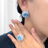 blue topaz silver jewelry set