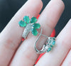 Green Agate Sterling Silver Ring & Earring Set