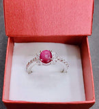 Ruby Cabochon Sterling Silver Ring