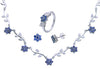 Sterling Silver Sapphire Jewelry Set