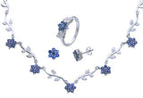 Sterling Silver Sapphire Jewelry Set