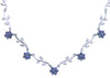 blue sapphire silver jewelry set