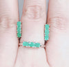 Emerald Sterling Silver Ring & Earring Set