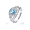 Swiss Blue Topaz Sterling Silver Ring