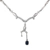 Diffusion Blue Sapphire Sterling Silver Necklace