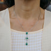 Green Agate Silver Pendant 
