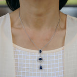 Blue Sapphire Long Pendant