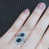 blue sapphire sterling silver ring