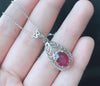 Sterling Silver Ruby Pendant