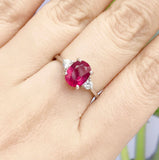Sterling Silver Ruby Ring