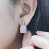 rose agate earrings