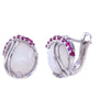 Opal Earrings Sterling Silver