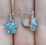Swiss Blue Topaz Sterling Silver Earring