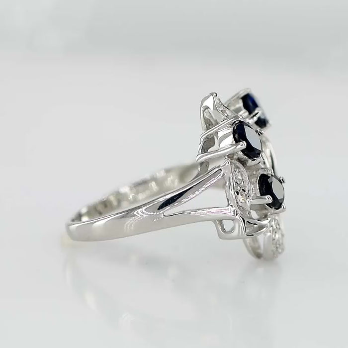 Blue Sapphire Silver Ring, Sterling silver jewelry, fine jewelry, high jewelry, gemstone jewelry, wholesale silver jewelry, 925 silver jewelry, Sterling silver jewelry supplier
