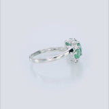 Emerald  Sterling Silver Ring