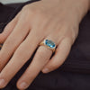 Swiss Blue Topaz 14K Gold Ring