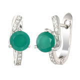 green agate earrings
