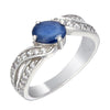 Blue Sapphire Silver Ring, fine silver jewelry, gemstone jewelry, high jewelry