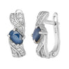 blue sapphire silver earrings, anshi jewelry, silver jewelry, fine jewelry