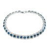 blue sapphire silver bracelet