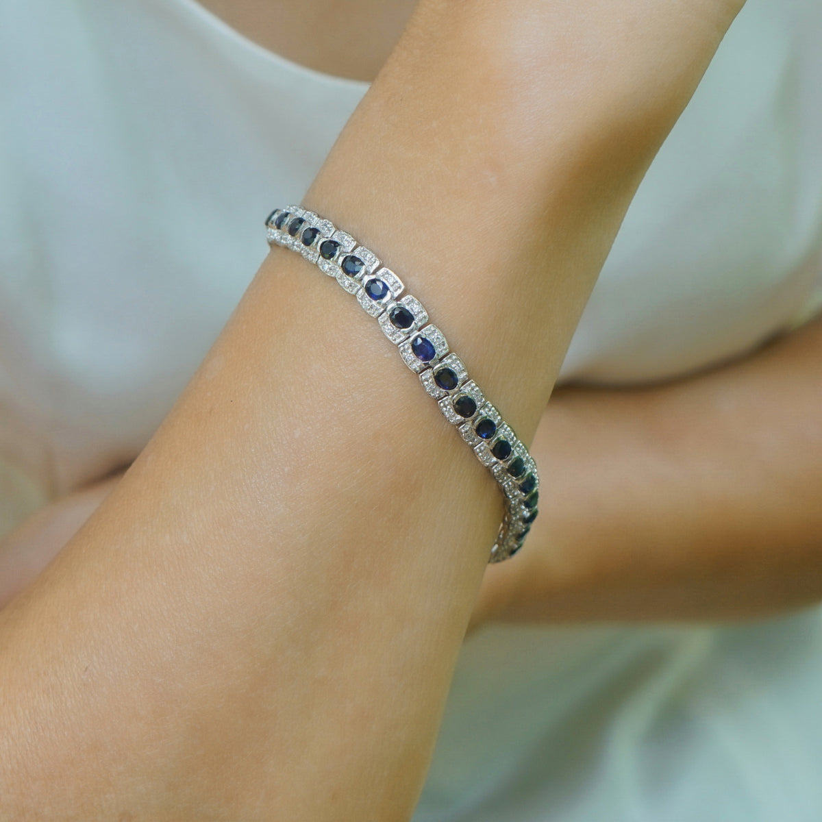 ABYSS SILVER BRACELET - BLUE main image 1