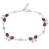 Ruby silver bracelet